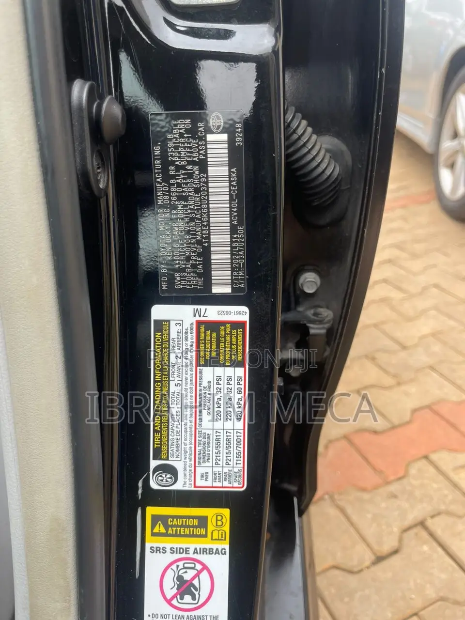 Toyota Camry SE 4dr Sedan (2.4L 4cyl 5A) 2008 Black
