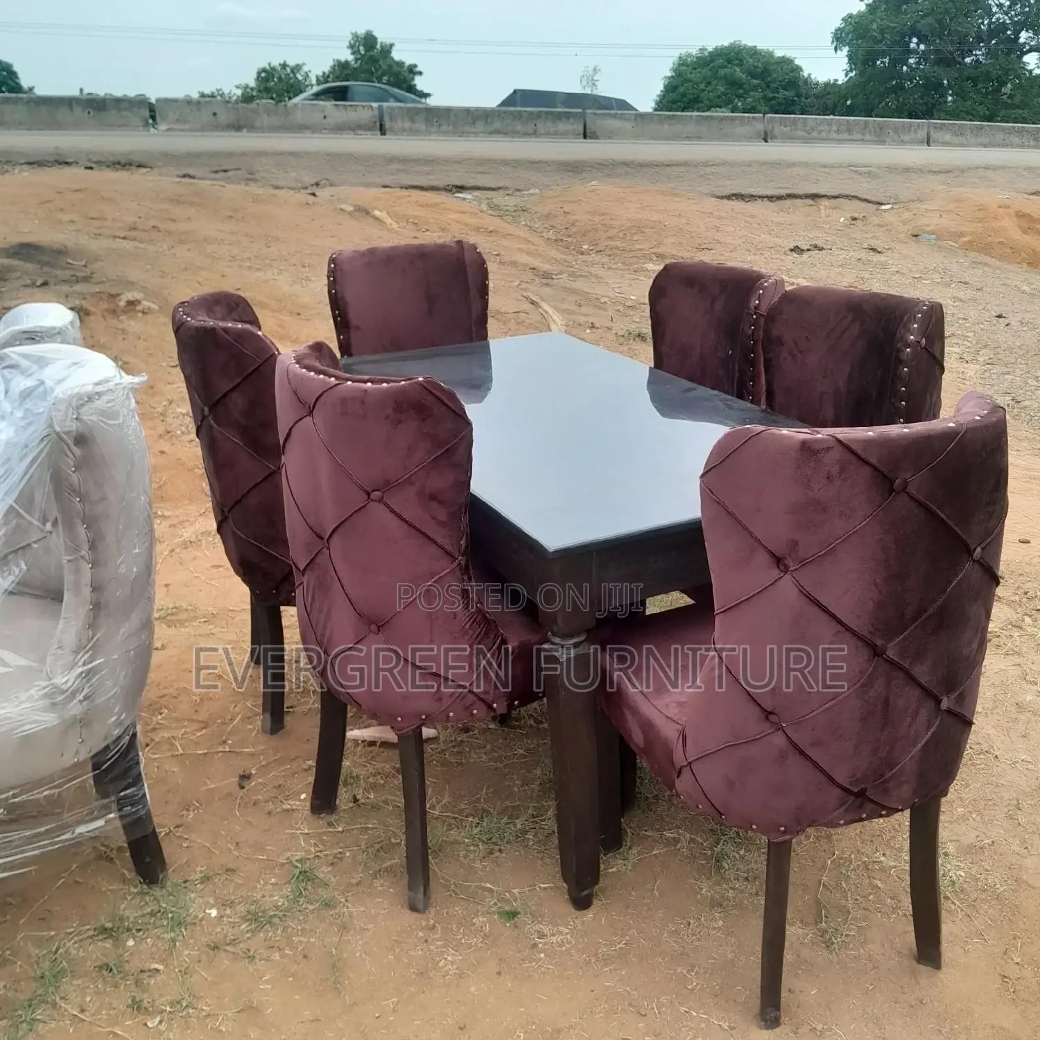 Marble Top 6 Setters Dining Set