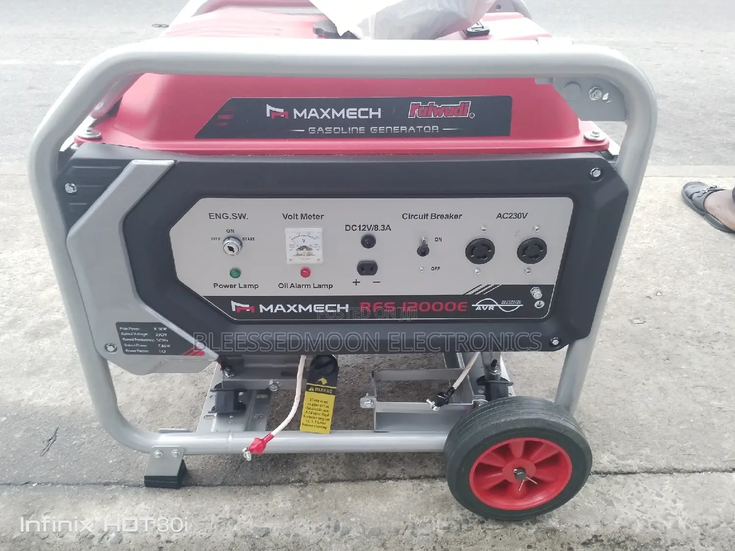 Maxmech Cooper Coil Generator 10.5kva 2 Years Warranty