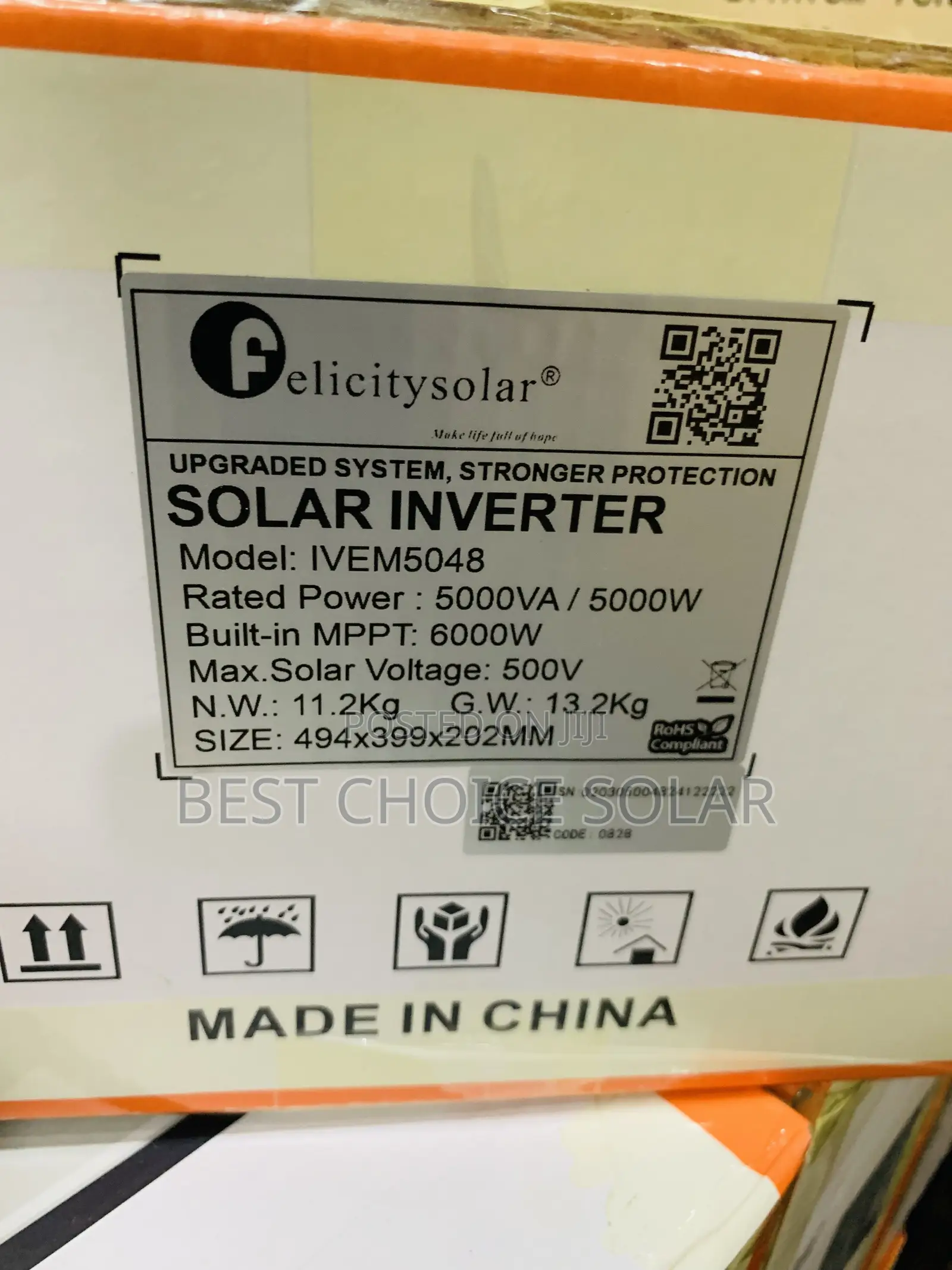 5kva48v Felicity Solar Inverter 5years Warranty