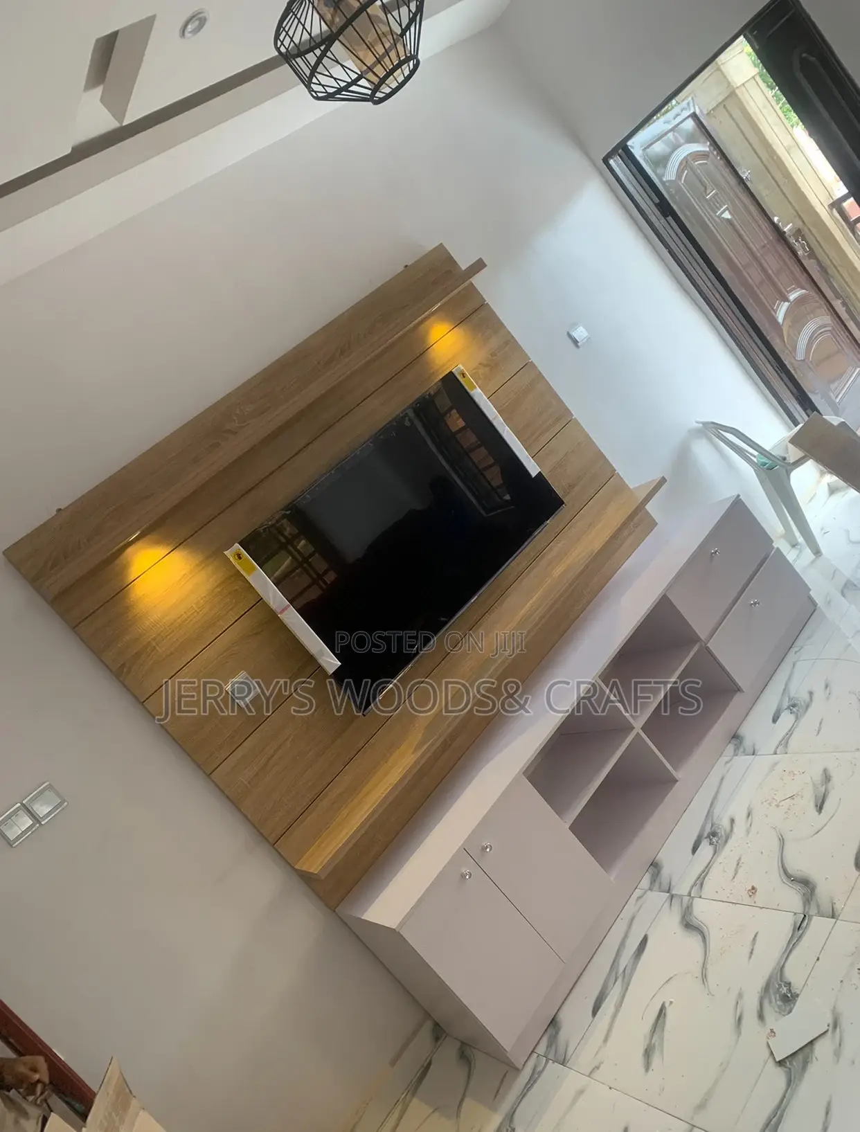 7by7feet Wall TV HDF Console