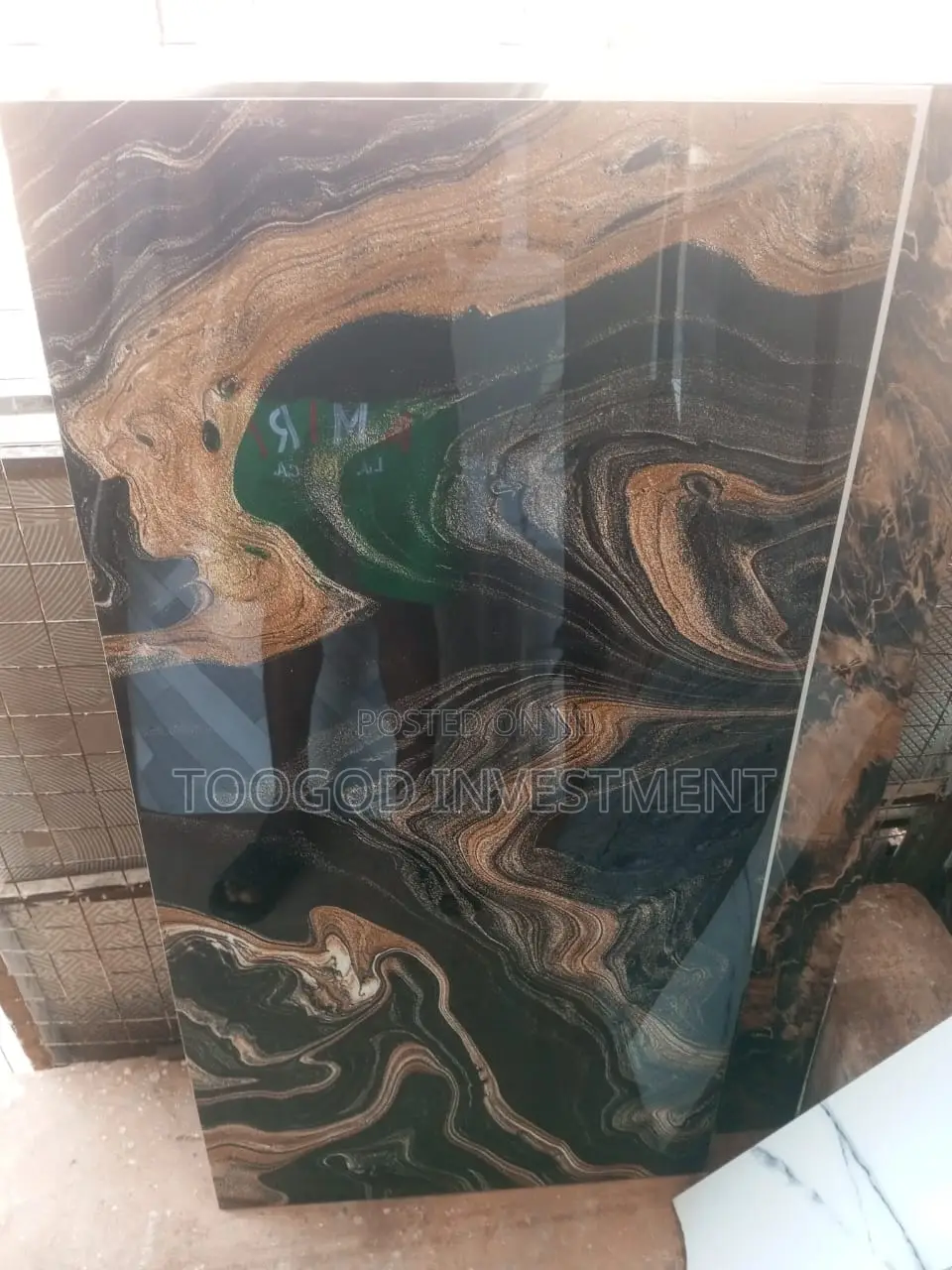 60*120 Black and Gold Floor Tiles, for Your Parlor Floor