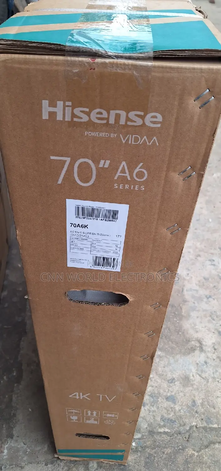 Hisense 70"Inch UHD Smart (A6 Series) Netflix Youtube