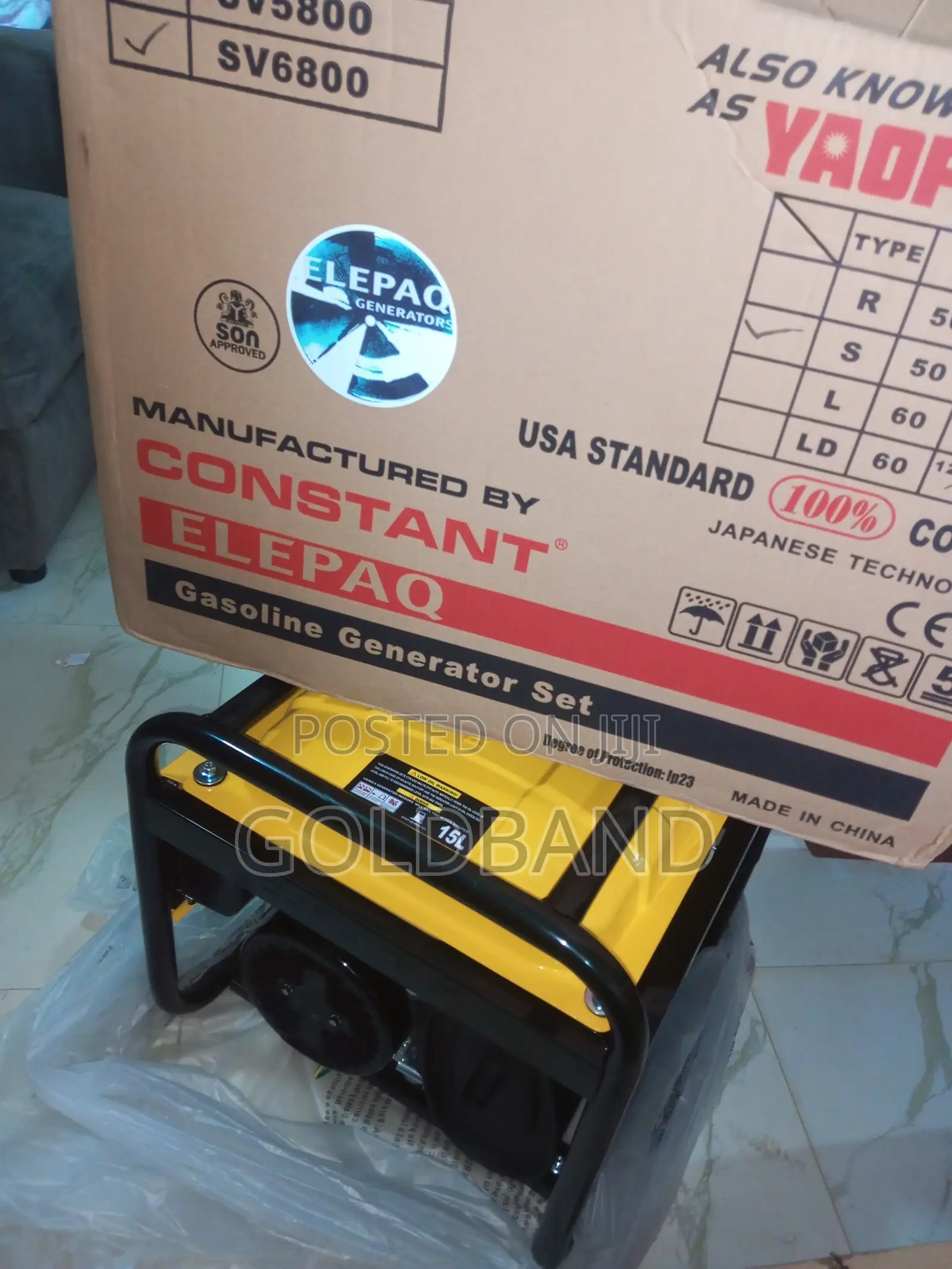 New Durable Elepaq Sv6800 4.5kva Constant Generator