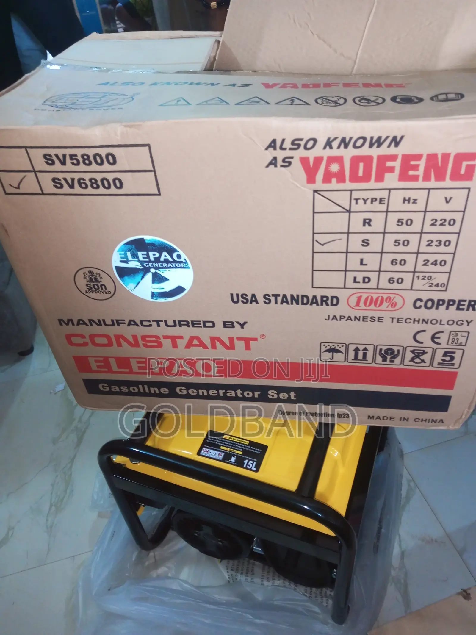 Bestselling Elepaq Sv6800 4.5kva Constant Generator