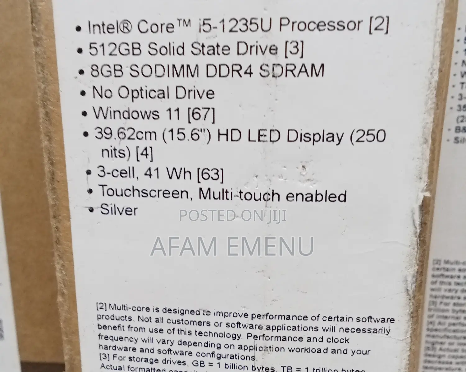 New Laptop HP 15S 8GB Intel Core I5 SSD 512GB