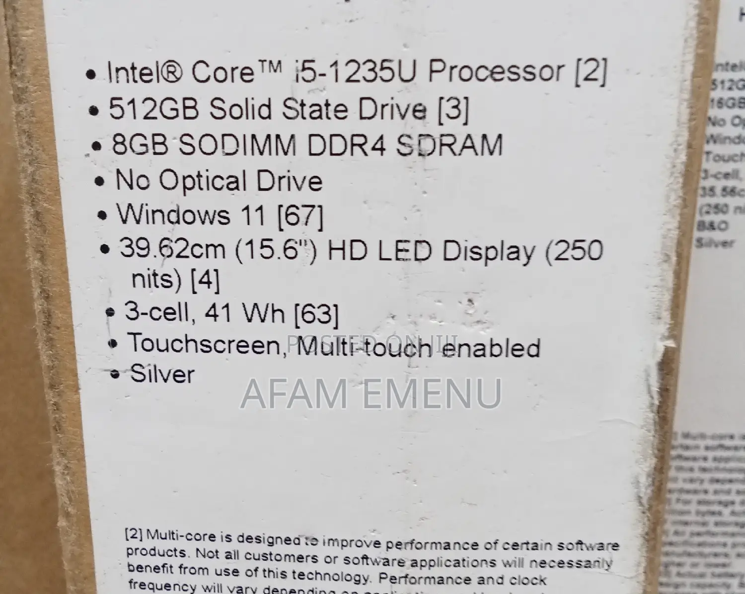 New Laptop HP 15S 8GB Intel Core I5 SSD 512GB
