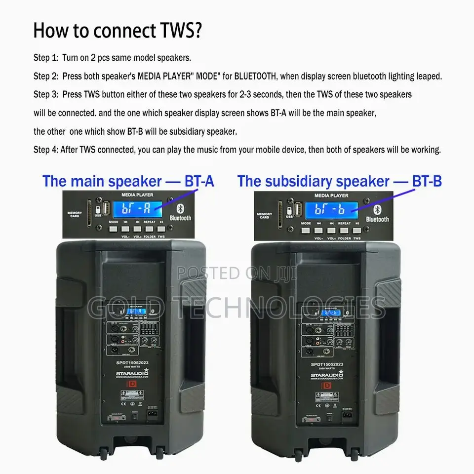 15" Pa Public Address System, Portable Sound System For All