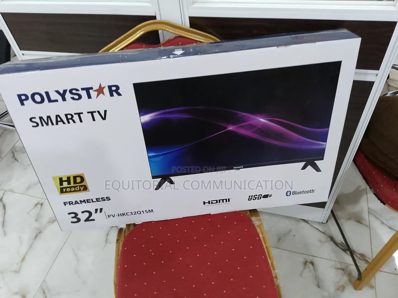 Polystar 32" Smart LED Tv/Eshare, Frameless