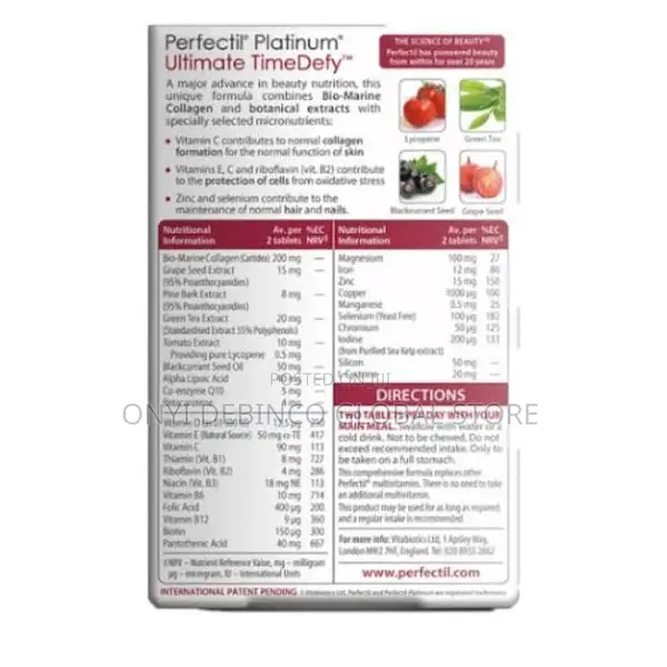 Vitabiotics Perfectil Platinum Skin Radiance by 30 Tablets