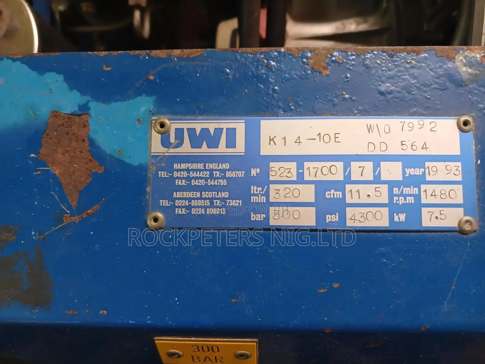 300bar UWI High Pressure Diving Breathing Air Compressor