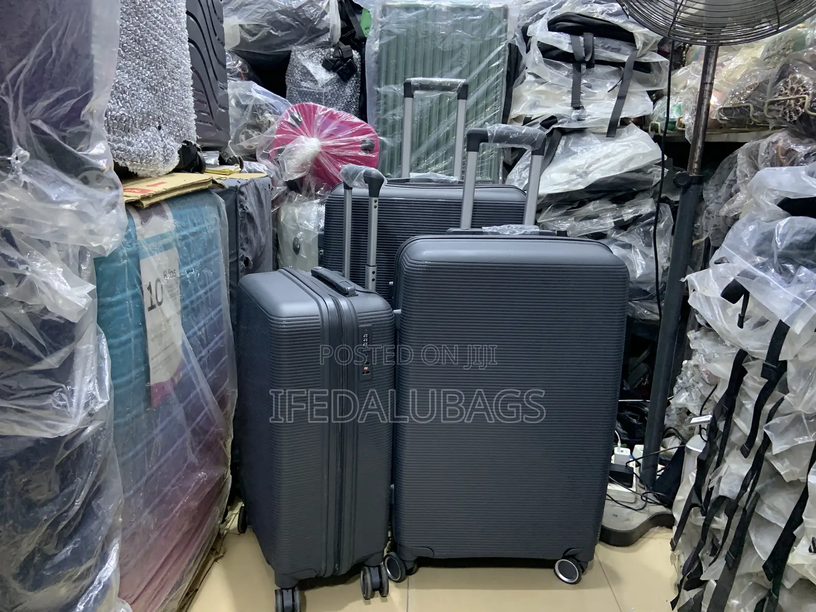 Set of Quality Dark Ash Travel Unbreakable Luggage