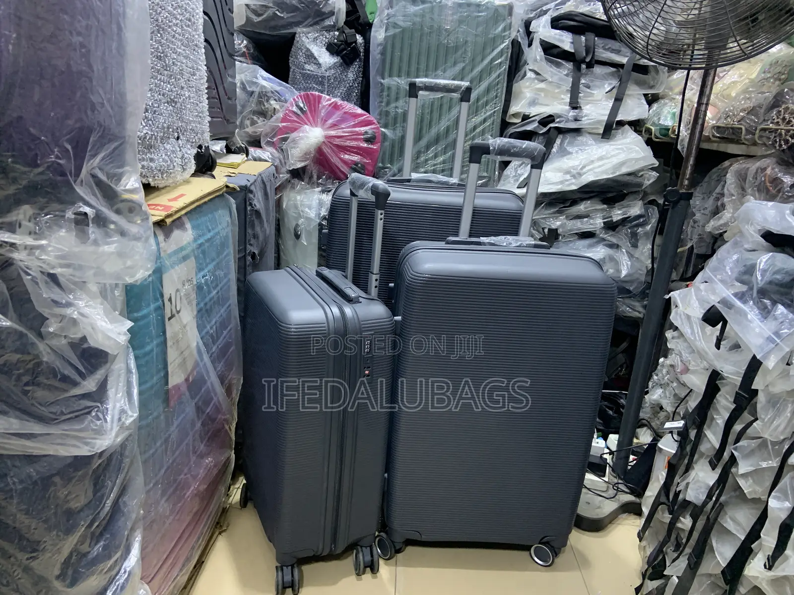 Set of Quality Dark Ash Travel Unbreakable Luggage