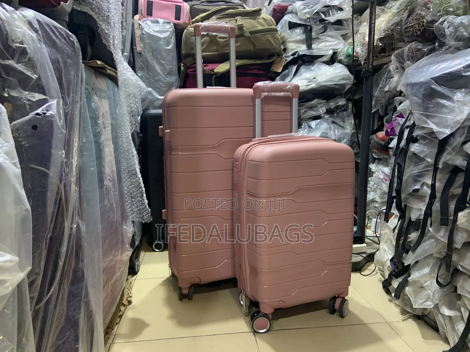 2n1 Rose Gold Unbreakable Travel Luggage