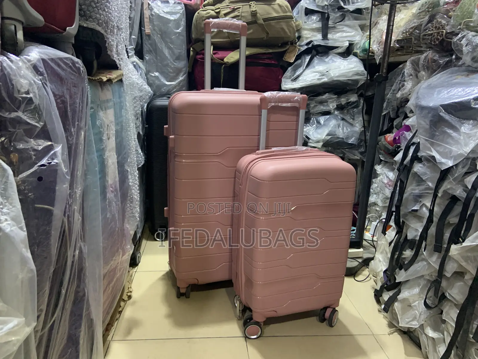 2n1 Rose Gold Unbreakable Travel Luggage