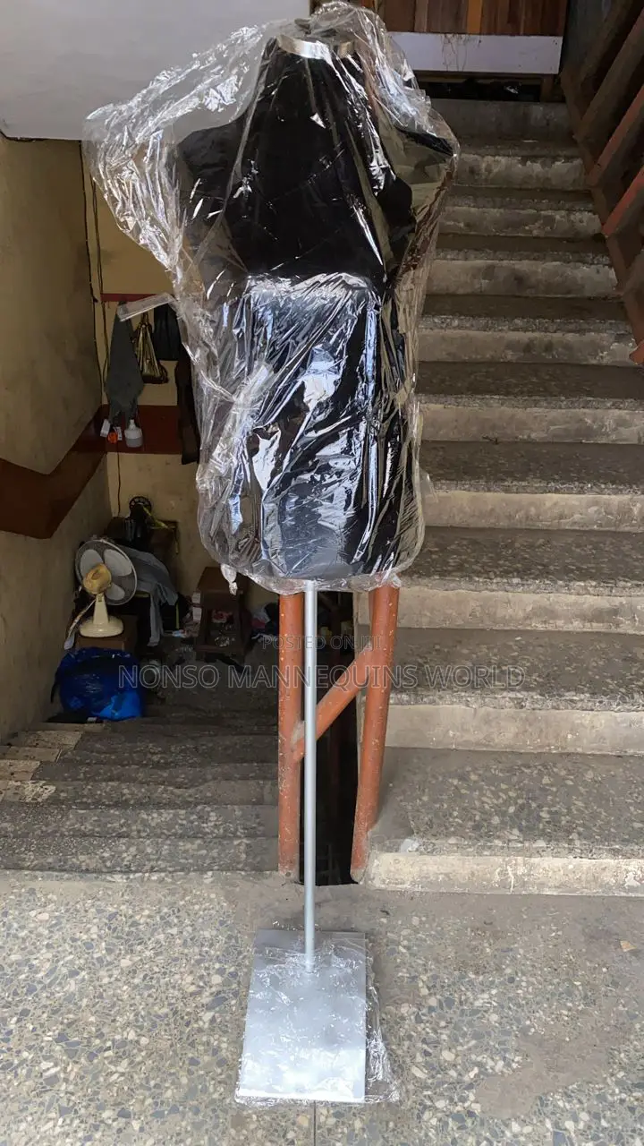 Black Female Dressform With Metal Base