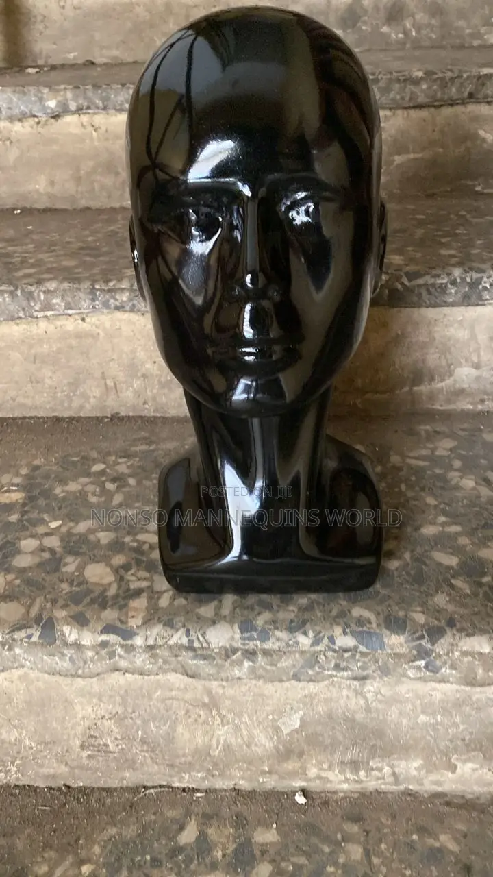 Black Male Mannequin Head for Caps. Hats