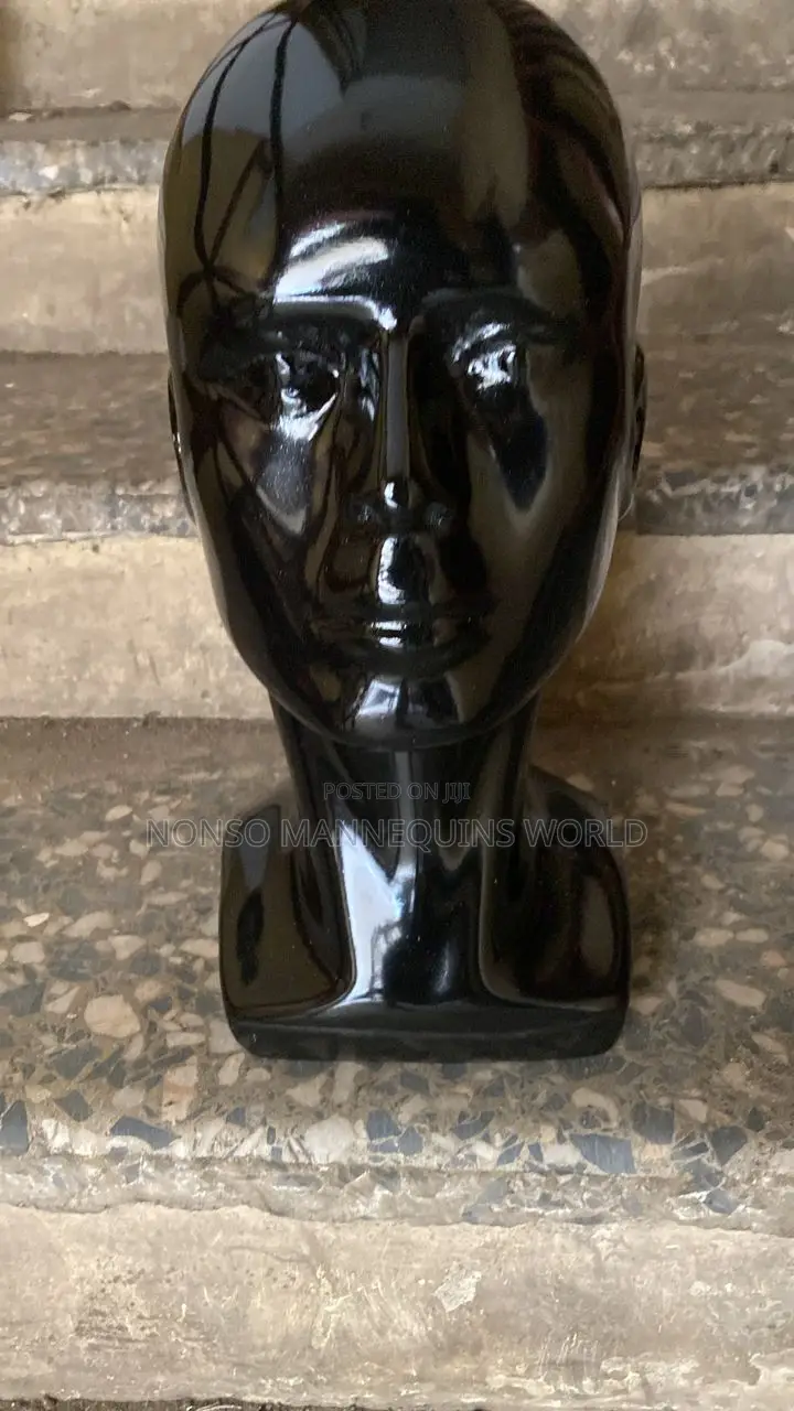 Black Male Mannequin Head for Caps. Hats