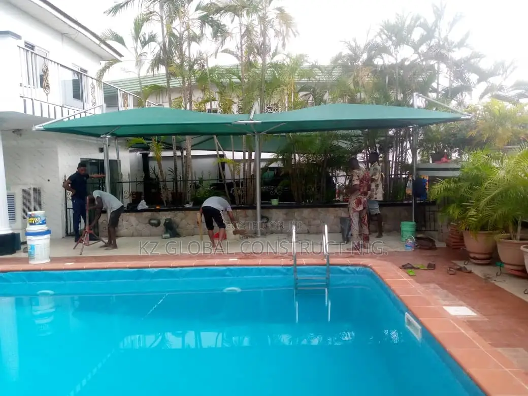Carport With Net Coverings for Swimming Pool