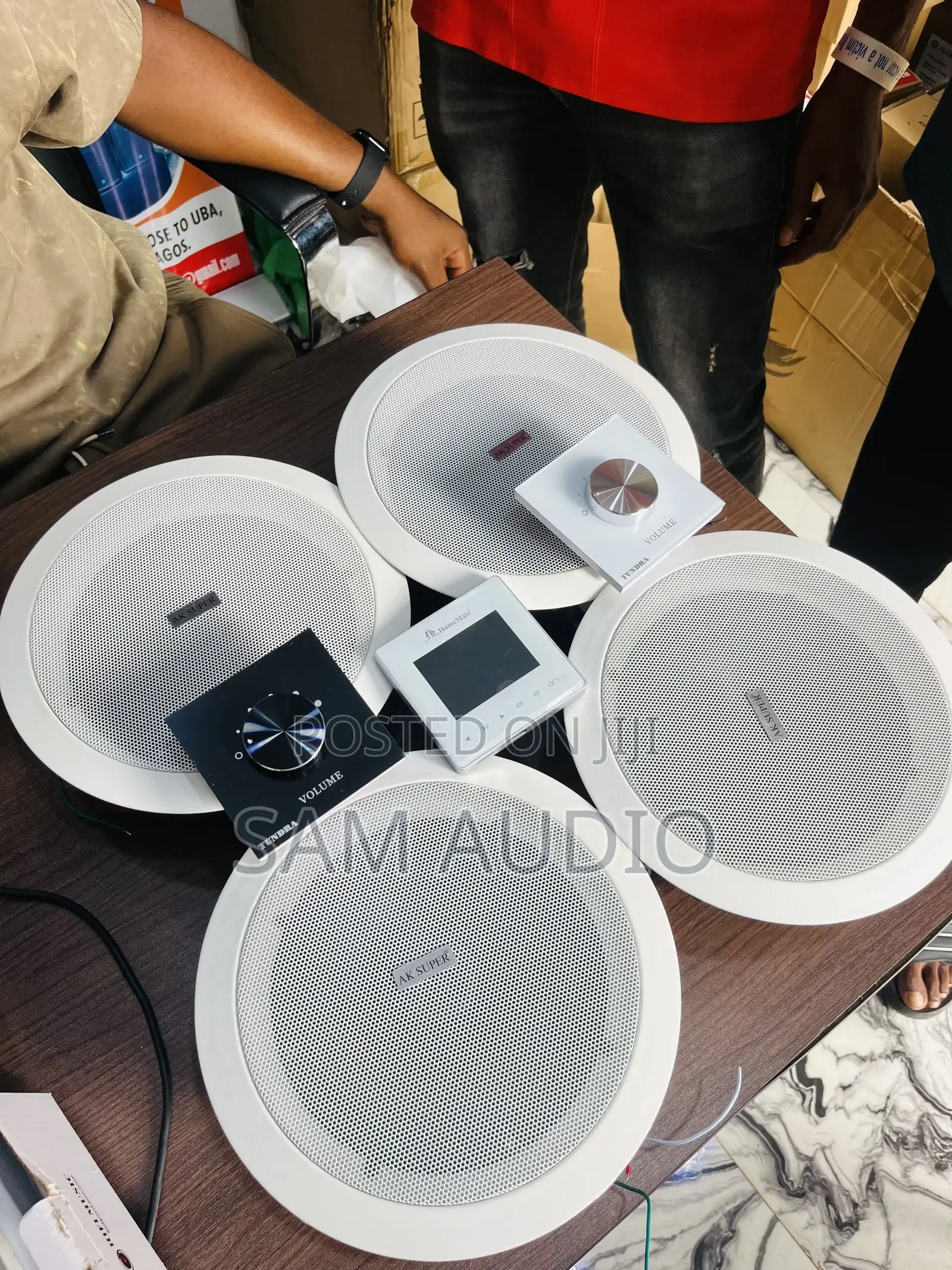30watts Speaker (4) With Amplifier and Volume Control
