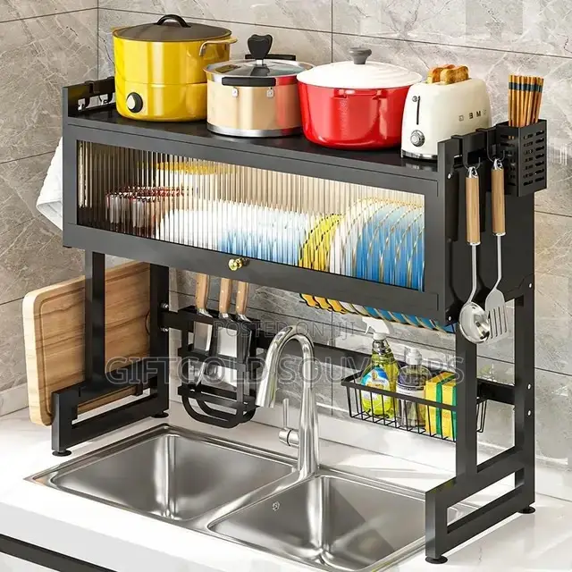 Quality Over the Sink Plate Rack-Black