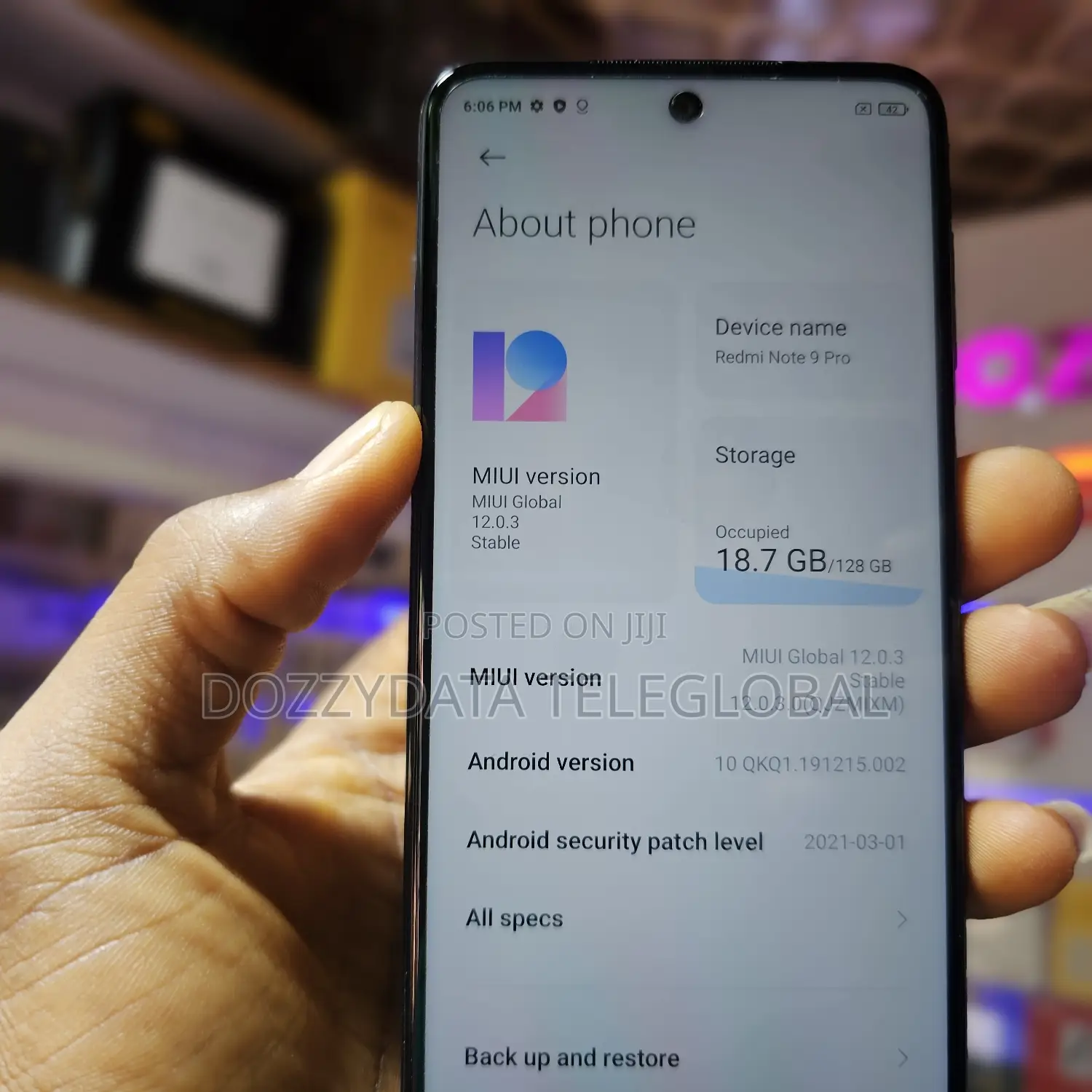 Xiaomi Redmi Note 9 Pro 128 GB Blue