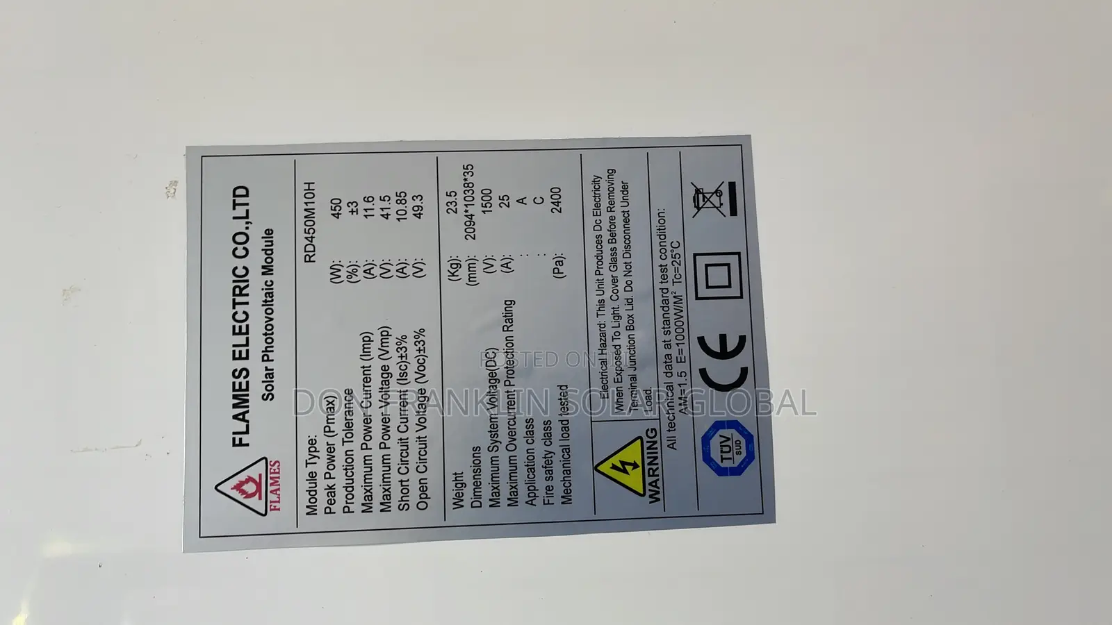 450watt Blue Power Brand New Solar Panel