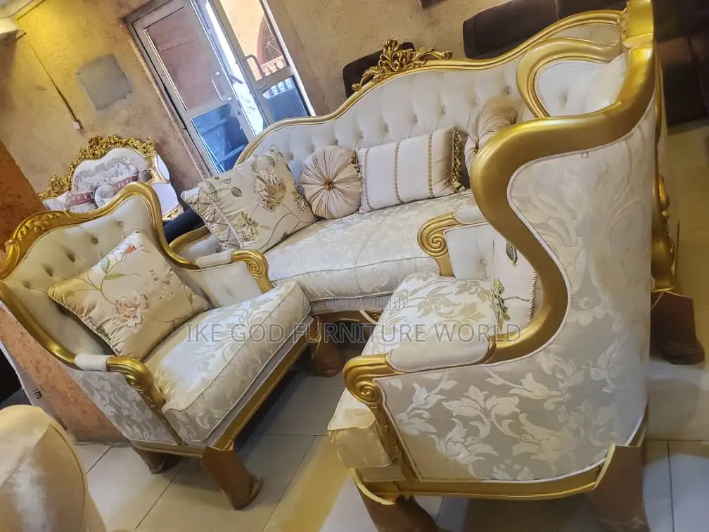 Complete Set of High Quality Turkish Royal Fabric Sofa
