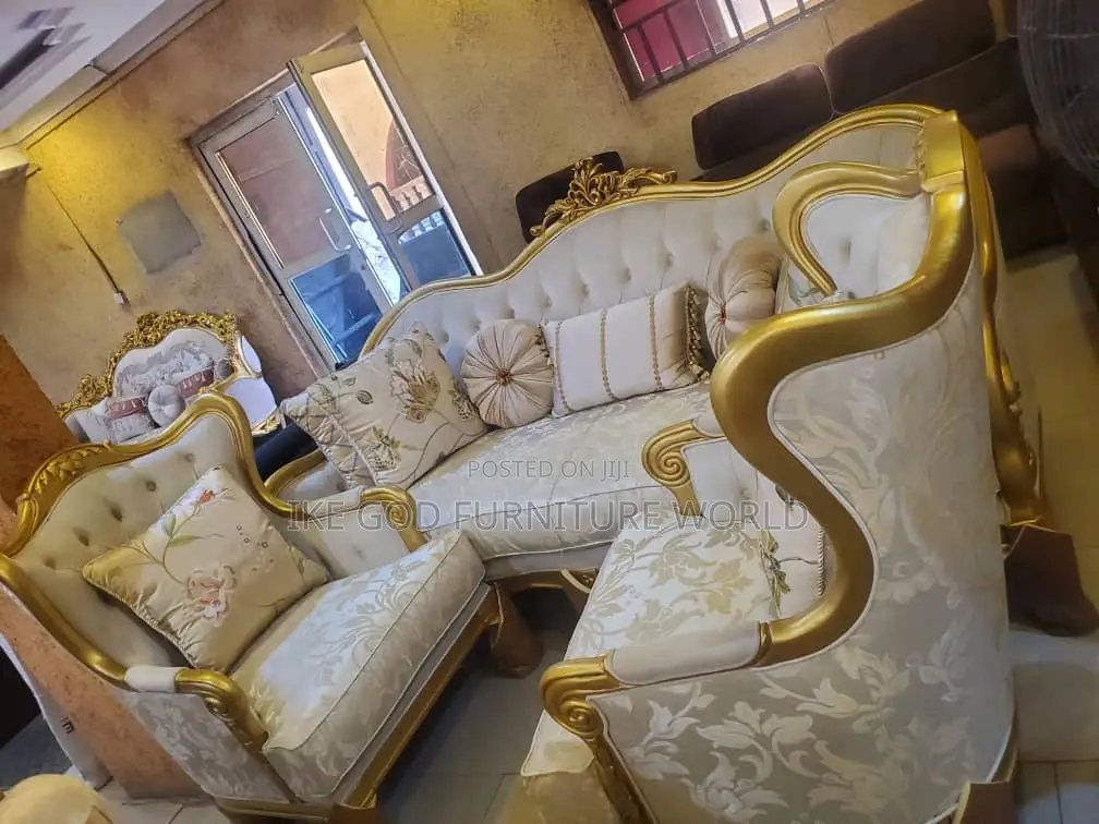 Complete Set of High Quality Turkish Royal Fabric Sofa