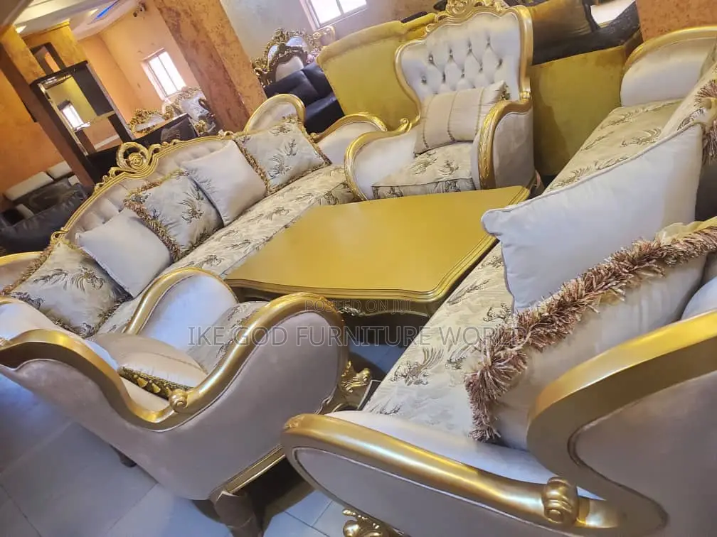 Complete Set of High Quality Turkish Royal Fabric Sofa