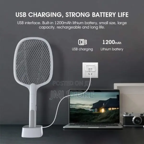 ￼
￼
￼
￼
￼
2 in 1 Rechargeable Electric Fly Mosquito Swa