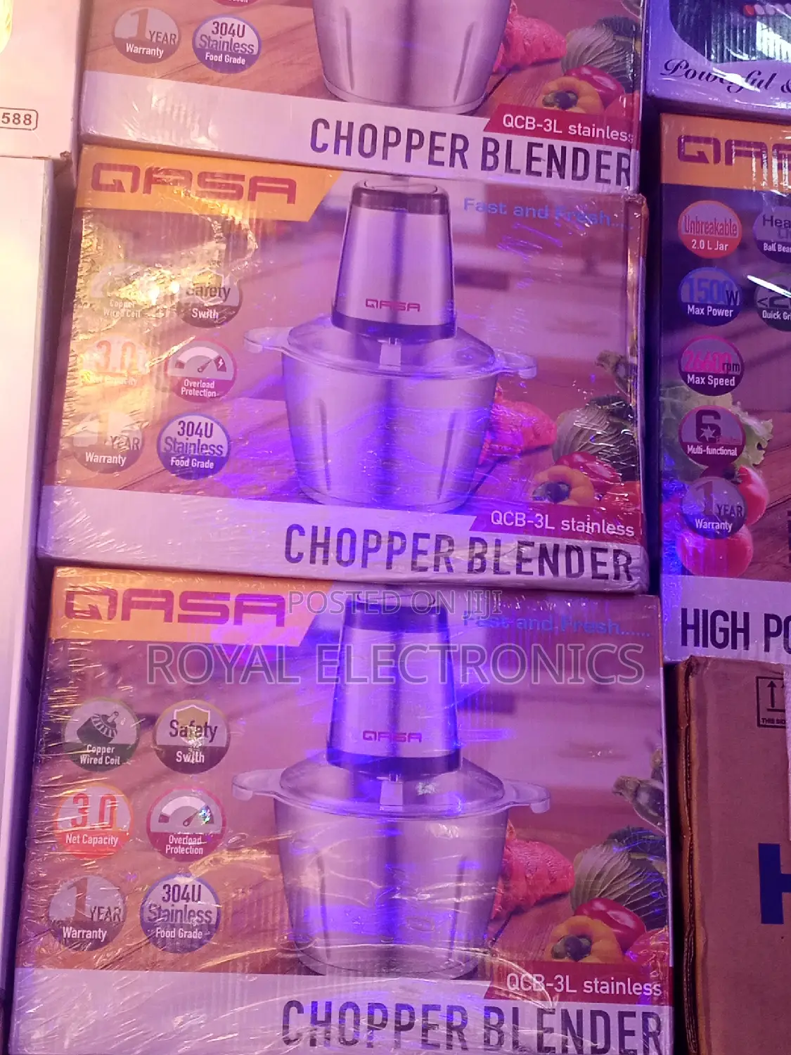 Qasa Chopper Blender QCB-3l Stainless