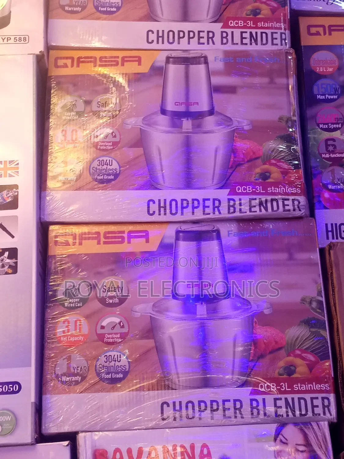 Qasa Chopper Blender QCB-3l Stainless