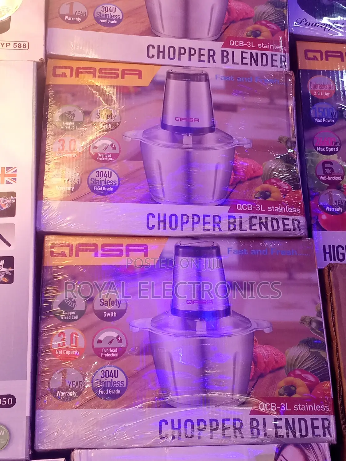 Brand New Qasa CHOPPER BLENDER QCB-3L Stainless