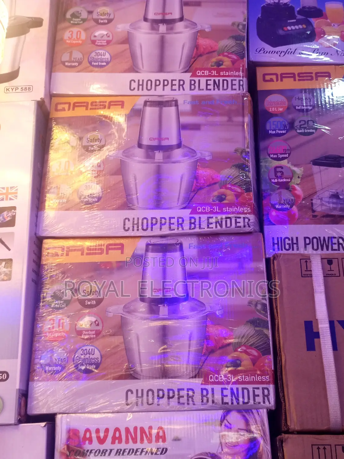 Latest New Qasa CHOPPER BLENDER QCB-3L Stainless