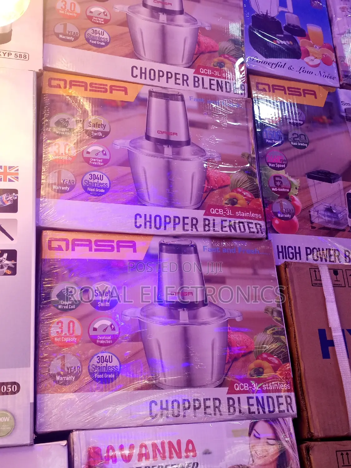 Latest New Qasa CHOPPER BLENDER QCB-3L Stainless