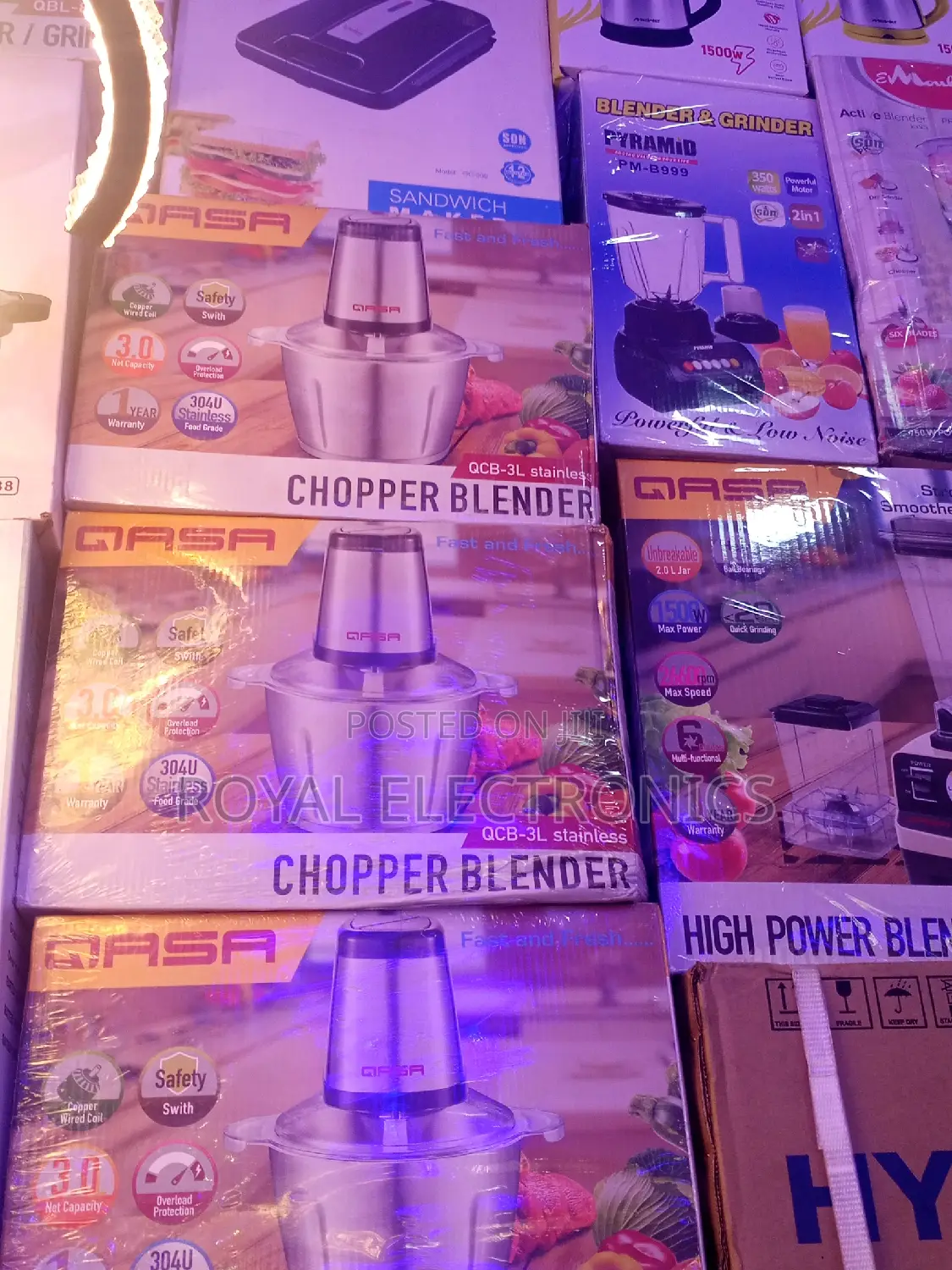 Standard New Qasa CHOPPER BLENDER QCB-3L Stainless