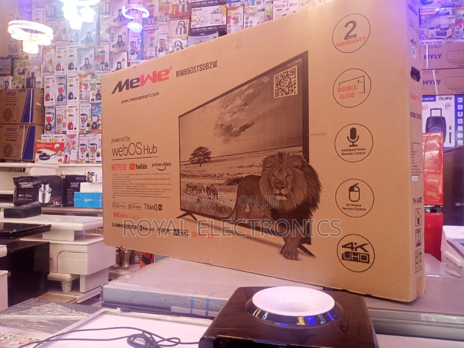 Great Quality Mewe 65 Inch Smart Double Glass Android TV