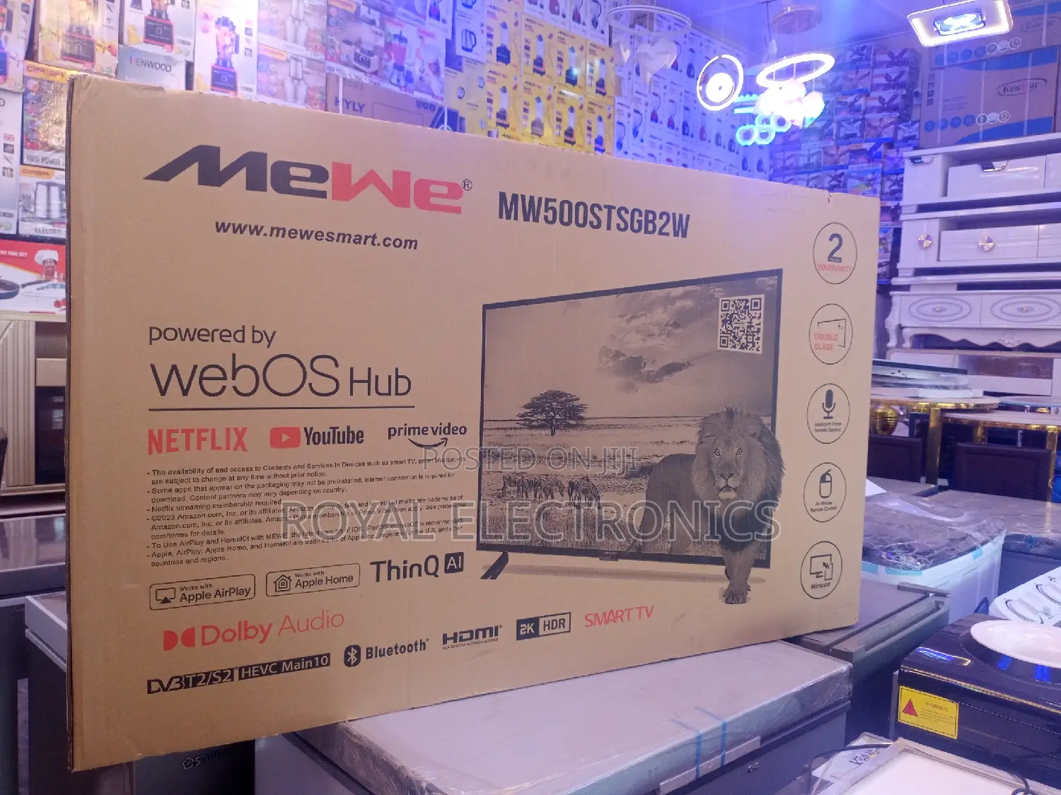 New Mewe 50 Inches Smart LED Double Glass Frameless TV