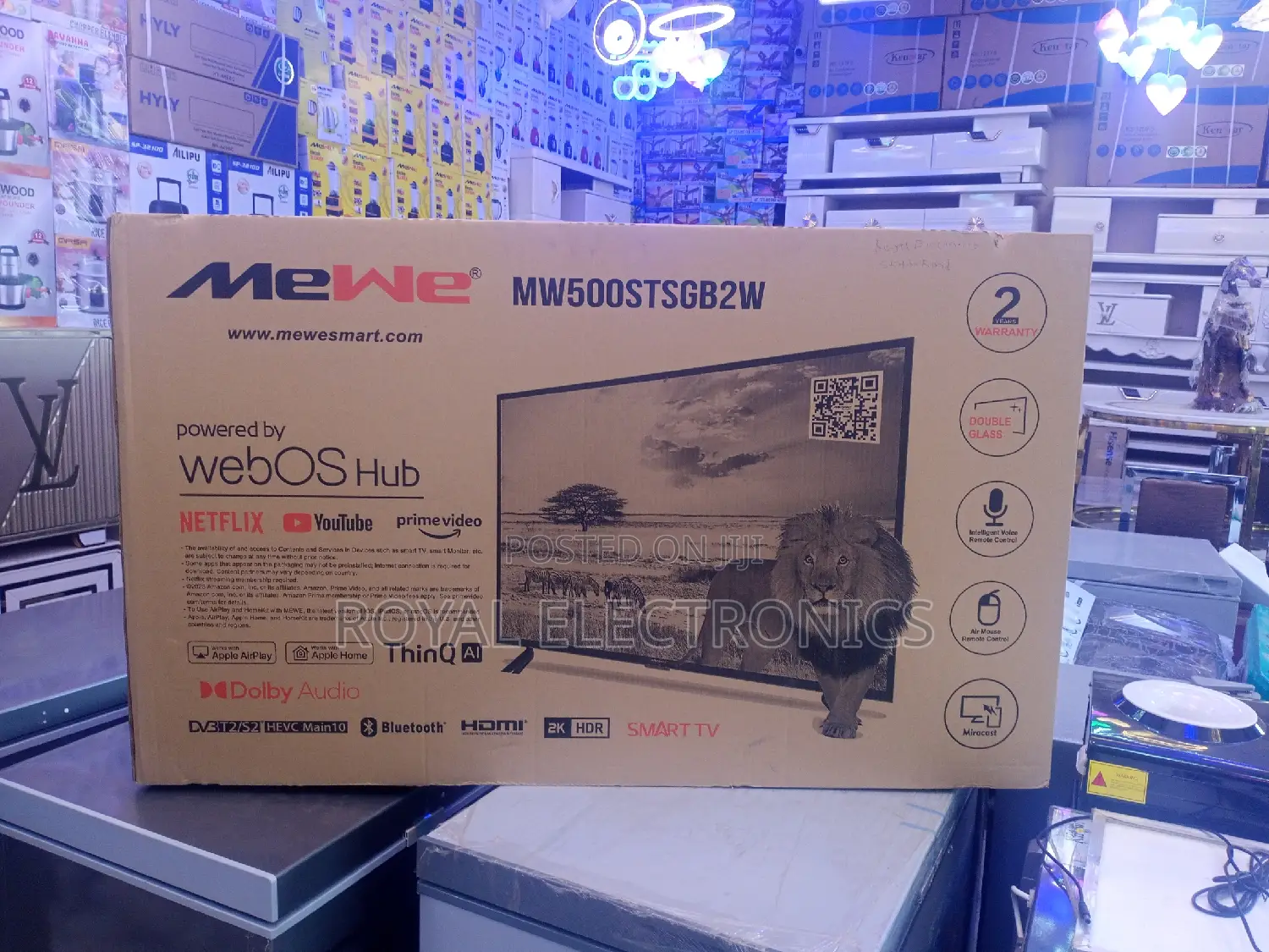 World Class Mewe 50 Inches Smart LED Double Glass TV