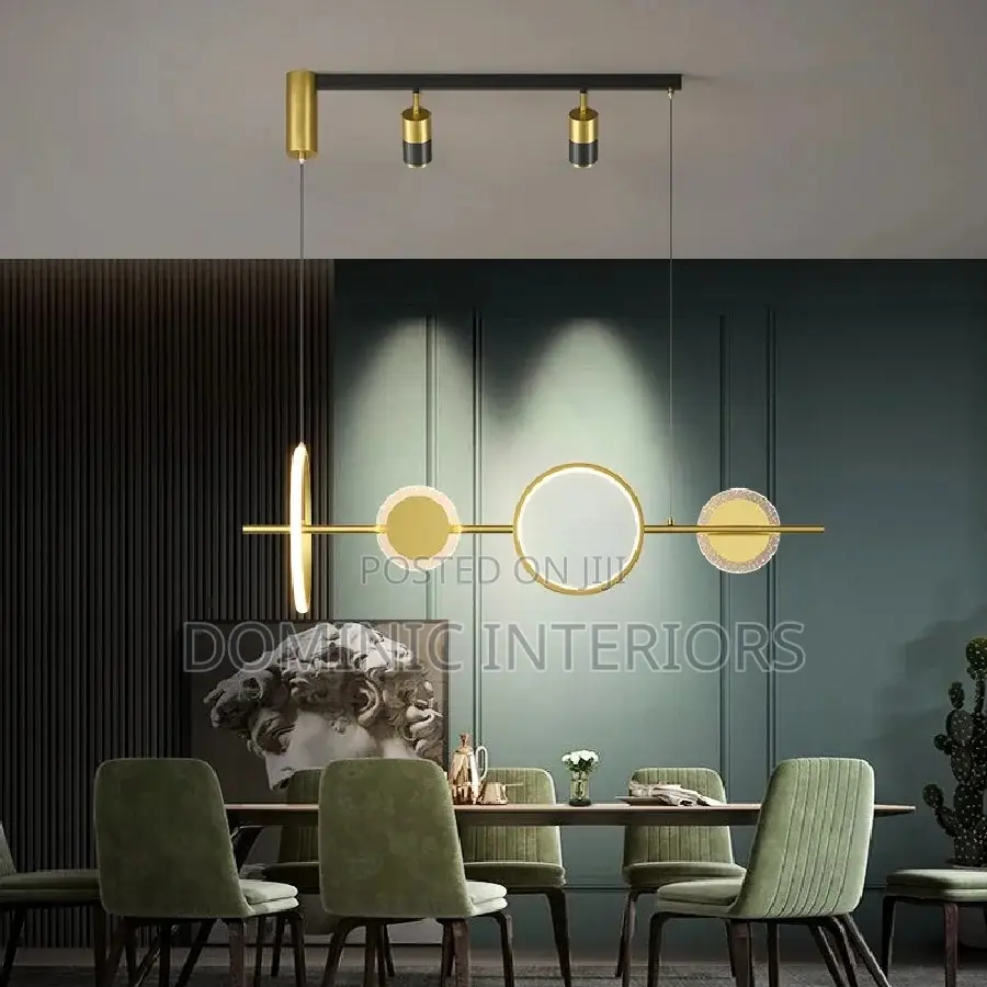 Island Creative Gold Hanging Lamp