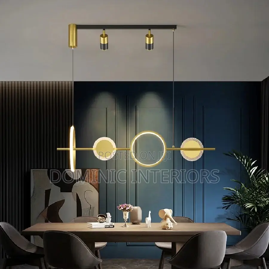 Island Creative Gold Hanging Lamp