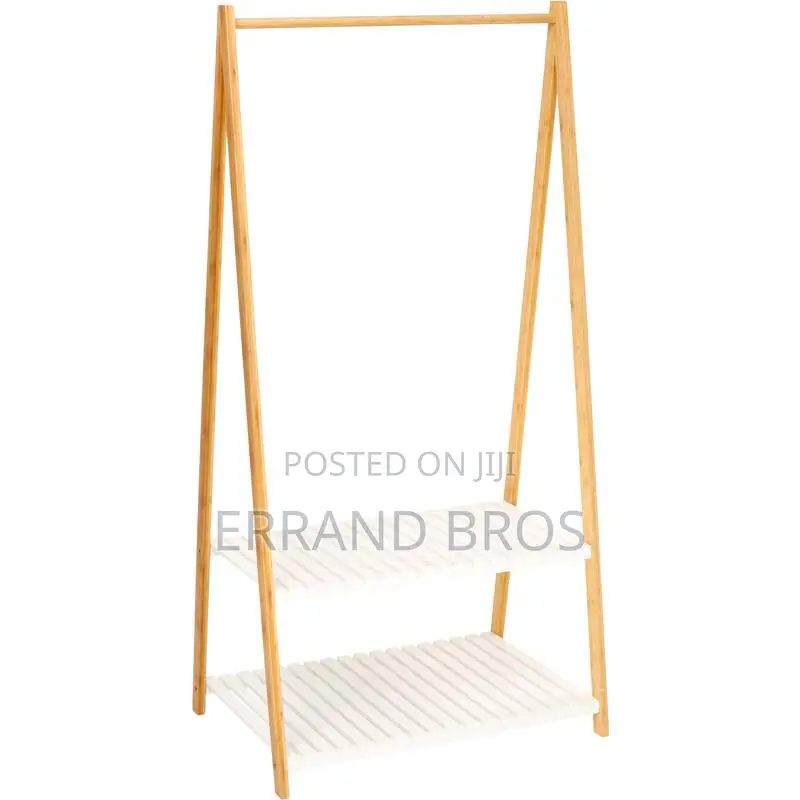 Wooden Clothes Rail With Shoe Rack.