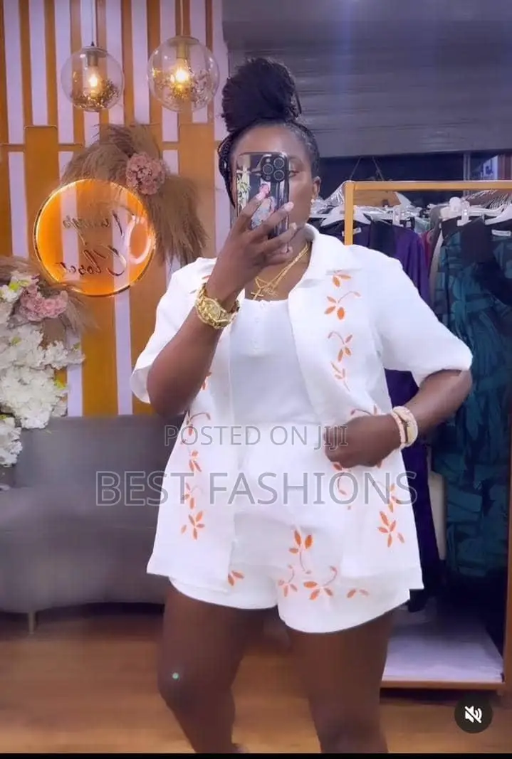 Trendy Ladies 2 Piece Shirt and Shorts