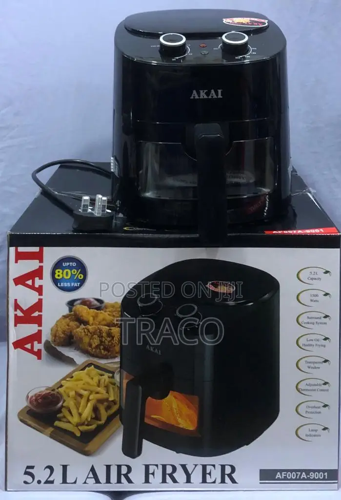 AKAI 5.2litres Electric Air Fryer-1500w