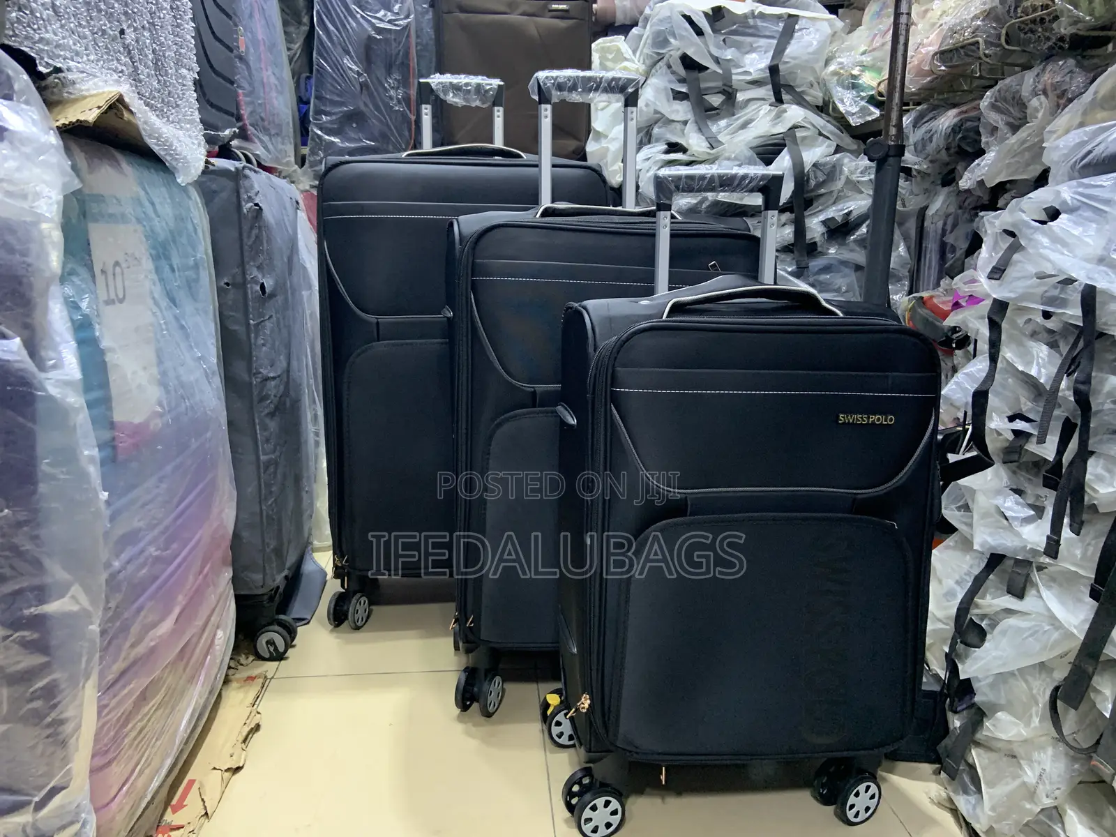 Set of Black Swiss Polo Travel Set