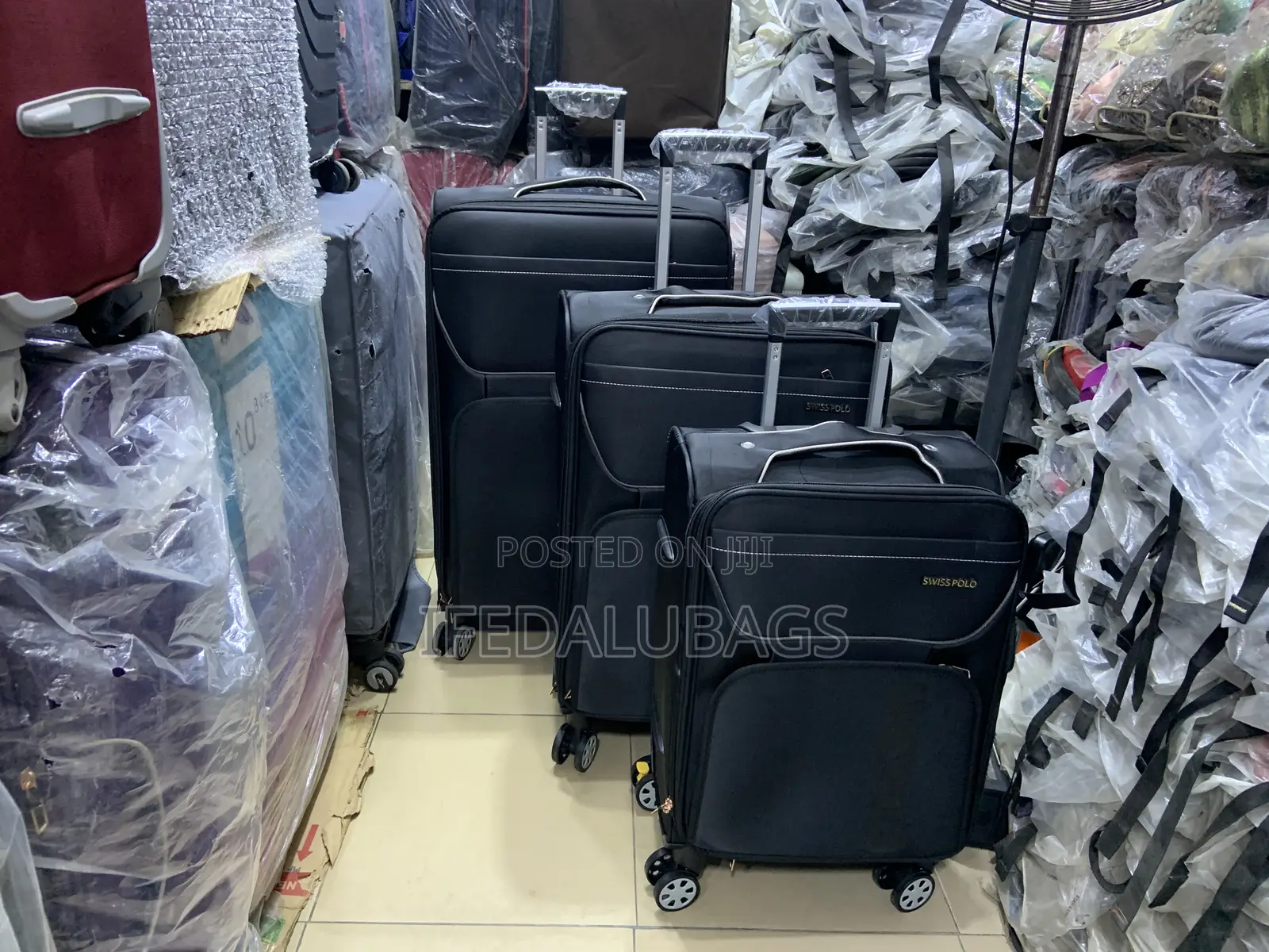 Set of Black Swiss Polo Travel Set