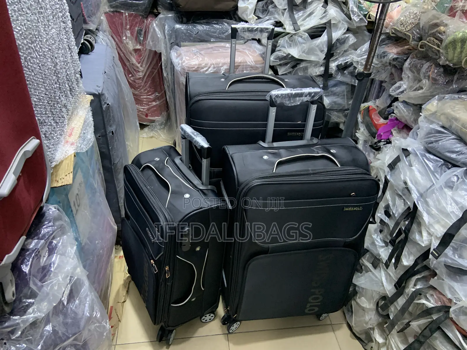 Set of Black Swiss Polo Travel Set