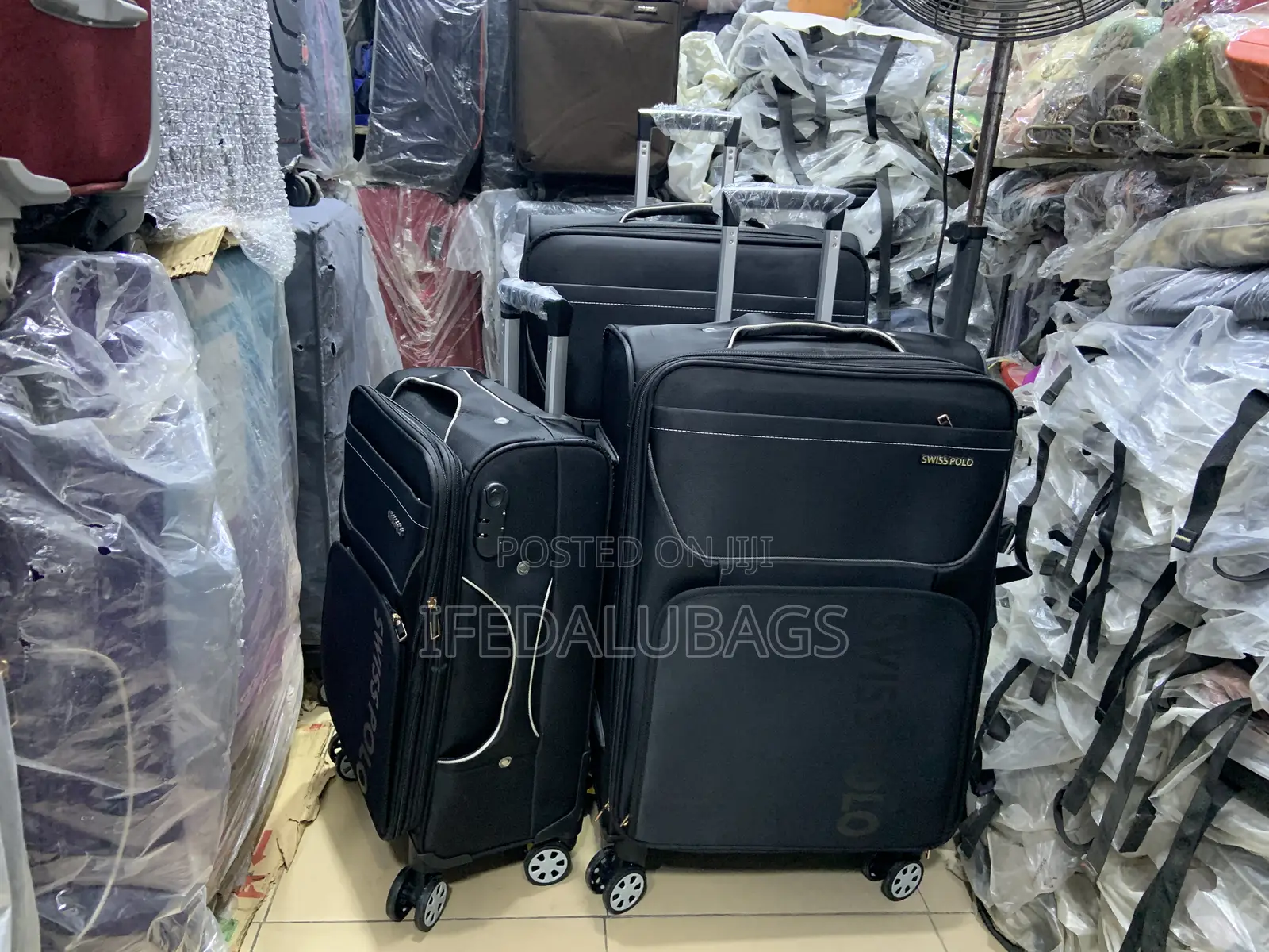 Set of Black Swiss Polo Travel Set