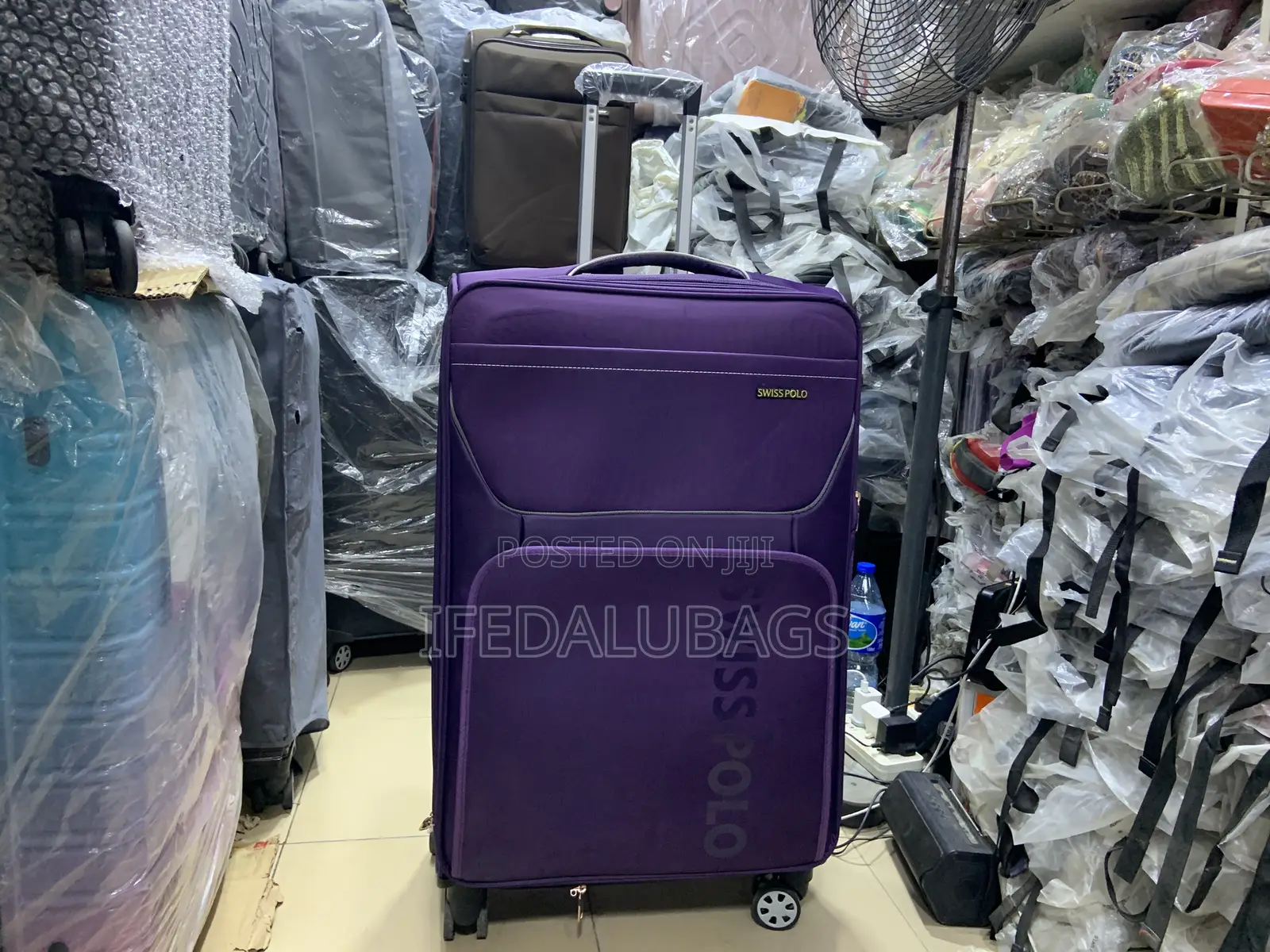 Big Size Quality Purple Swiss Polo Travel Luggage